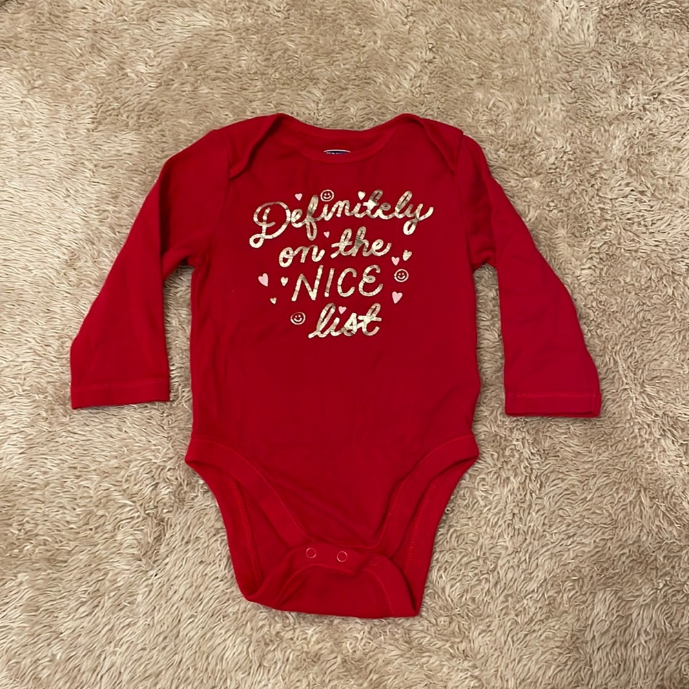 Old Navy Christmas Shirt 6-12 months